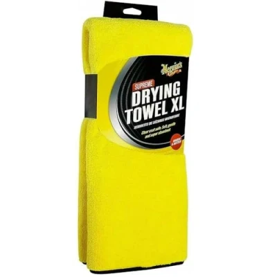 Image of Meguiar&#039;s X1905EU Supreme Microfibre Car Cleaning Drying Towel XL, Yellow