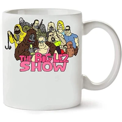 Image of Top Banana Gifts The Big Les Show Classic Web Funny Parody Mug Glossy Ceramic Photo