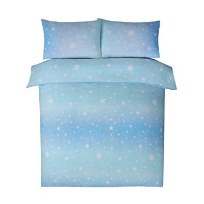 Image of Rapport Starburst Duvet Cover Bed Set, Ice, Double