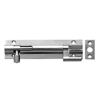 Image of A&amp;H™ Necked Barrel Bolt Satin Chrome 4&quot; x 1&quot; Inch 102mm 25mm