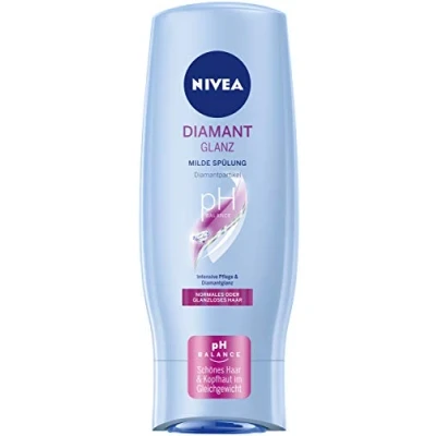 Image of Nivea Diamond Shine Mild Conditioner (200 ml), Nourishing Hair with Particles, Intensive for Normal and Dull