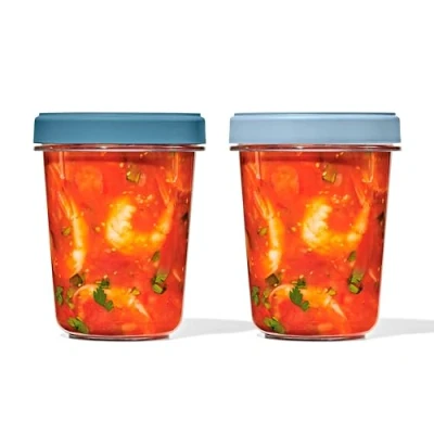 Image of OXO Good Grips Pack of 2 Twist &amp; Stack 900ml Containers
