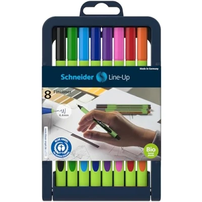 Image of Schneider writing instruments Fineliner Line Up, 0.4 mm 8er Pack