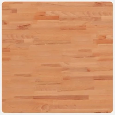 Image of vidaXL Solid Beech Wood Replacement Table Top 70cmx70cm Durable Square Dining for Home or Commercial Use with Rounded Corners