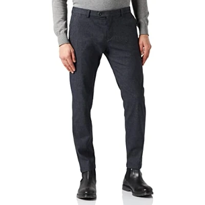 Image of bugatti Men&#039;s 4890 16348 Slacks, Dunkelblau, 3830