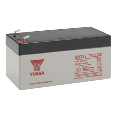 Image of Yuasa NP3.2 12 12V Lead Acid Battery, UPS Backup Alarm and Emergency Battery (Pack of 1)