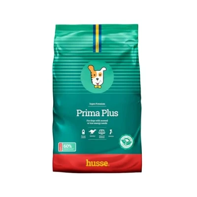 Image of Husse Prima Plus Dry Dog Food Chicken Based, Complete Natural Ingredients, Low Carb, Nutrient Rich, Weight Management for Dogs, Skin &amp; Coat Support, 12kg