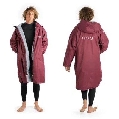 Image of Osprey Changing Robe for Kids and Adults, Waterproof Robe, Swimming Beach Unisex, Maroon