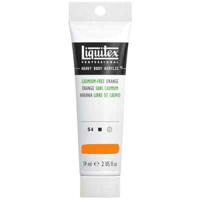 Image of Liquitex 59 ml Professional Heavy Body Cadmium Free Acrylic Paint Tube, Orange