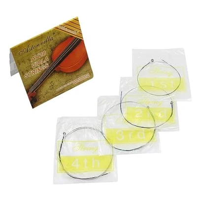 Image of IWOMA Viola Strings Replacement Full Set with Stainless Steel Core Nickel Plated Ball End Musical Instrument Part Replacements
