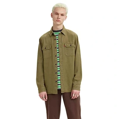 Image of Levi&#039;s Men&#039;s Jackson Worker Shirt Green Garment Dye (Green) S