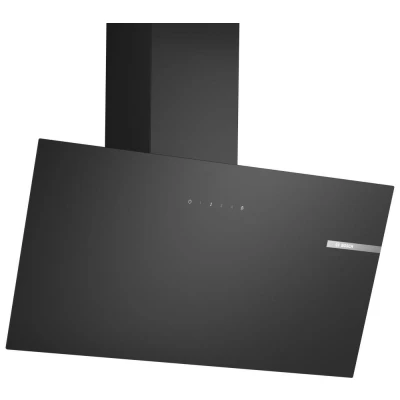 Image of Bosch DWK85DK60B Series 2, Wall mounted cooker hood 80 cm clear glass black printed