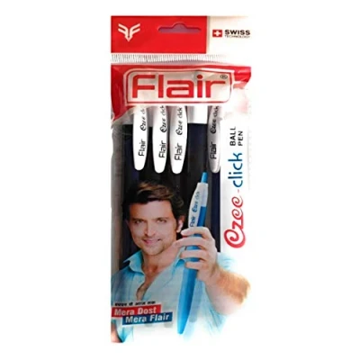 Image of Flair Ezee Click Black Ball Pen Pack of 30