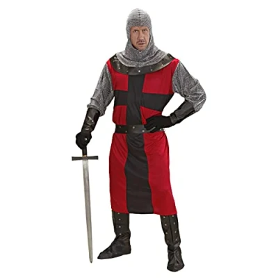 Image of Mens Dark Age Knight Costume Extra Large UK 46&quot; for Arthur Medieval Fancy Dress