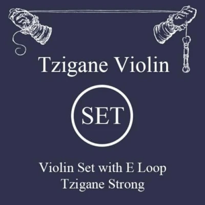 Image of LARSEN strings violin Tzigane multifilament fibre core set E steel loop strong