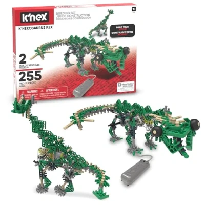 Image of K&#039;NEX K&#039;Nexosaurus Rex Building Set (Motorised) 255 Piece, Moving Dinosaur Model Set, Construction Toy, STEM Learning Educational Toy for Children Boys and Girls Ages 7+ Basic Fun 12468