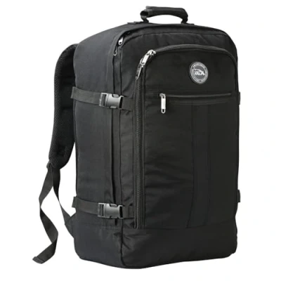 Image of Cabin Max Metz 55x40x20cm Luggage Carry On Backpack Travel Bag 55 x 40 20 (Classic Black, All airlines)