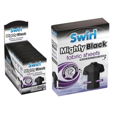 Image of Mighty Black fabric Sheets x 12