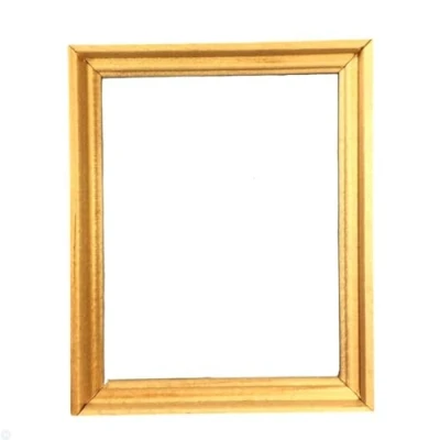 Image of Melody Jane Dolls House Unfinished Empty Picture Frame Large Bare Wood Miniature Accessory