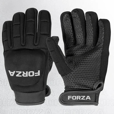 Image of FORZA PU Hockey Gloves Left Handed Field Multiple Sizes (M, Full Finger Glove Grey)