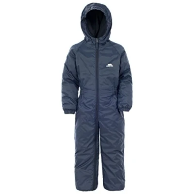Image of Trespass Dripdrop, Navy Blue, 18/24, Waterproof Rain Suit with Hood Kids Unisex, Age 18 24 Months, Blue