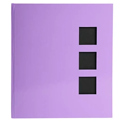 Image of Exacompta Ref 16667E Aquarel Collection Photo Album 29 x 32cm, 60 Black Pages, Holds up to 300 Photos, Comes in a Clear Plastic Box Pastel Purple