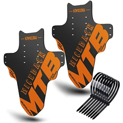 Image of NICEDACK Mudguards Mountain Bike, 2 Pieces Mudguard Fit 20 29 Inch MTB Front and Rear Compatible Bicycle Splash Guard