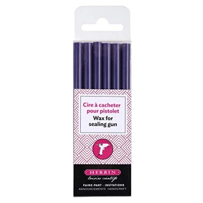 Image of Herbin 35878T Pack of 6 special wax sticks for Was Guns, Aubergine