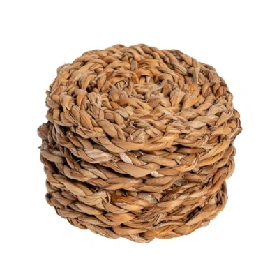 Image of 6x Woven Seagrass Coasters By Argon Tableware
