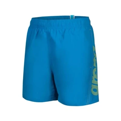 Image of Arena Boys Fundamentals Logo Jr Boxer Beach Short, Blue Lake Soft Green, 10 11 Years EU