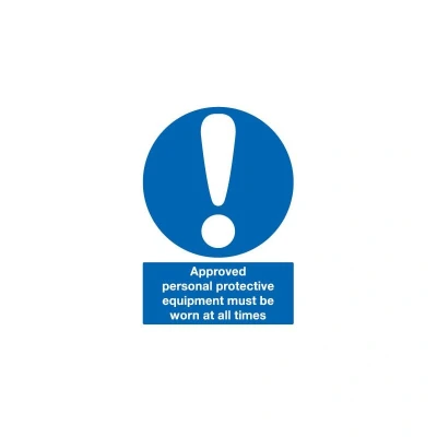 Image of Sitesafe Approved Personal Protective Clothing Must Be Worn Rigid PVC Sign 210 x 297mm