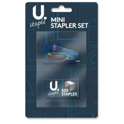 Image of U.Staple Mini Stapler Set with 500 Staples for Home Office School Stationery Craft