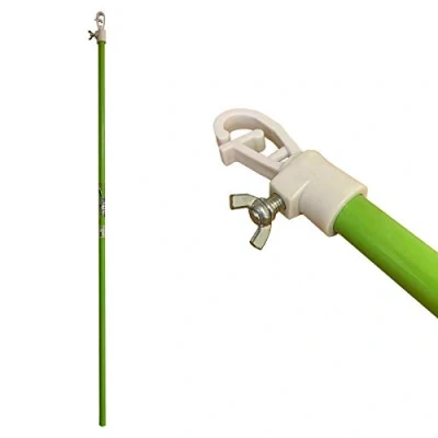 Image of Bettina Clothes Line Prop Heavy Duty Telescopic Washing Extendable to 2.4m Pole Laundry Support Green (2 Props)