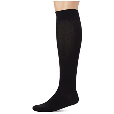 Image of Nur Der Men&#039;s Bamboo Sock Particularly Soft and Breathable with high Comfort Waistband Knee, Black, 43 46