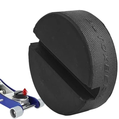 Image of Car Trolley Jack Rubber Pad Universal Slotted Frame Rail Protector Floor Anti Slip Jacking Lift Support Accessories Repair Kit