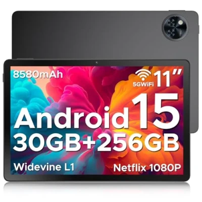 Image of DOOGEE U11 PRO Android 15 Tablet 11 Inch, 30GB +256GB/2TB, 8580mAh, 7.9mm Thin Tablets, Unisoc T7200 Octa Core, 13MP+5MP, 90Hz Screen, Widevine L1, Netflix 1080P, Face Unlock, 5G WiFi, OTG/GPS