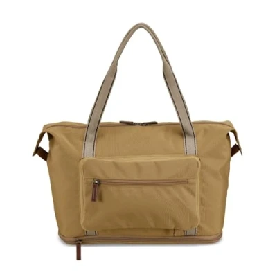 Image of Joules Travel Collection, Softside Foldable Packaway Duffle Bag for Overnight, Portable, Carry On, Expandable, One Size, Tan