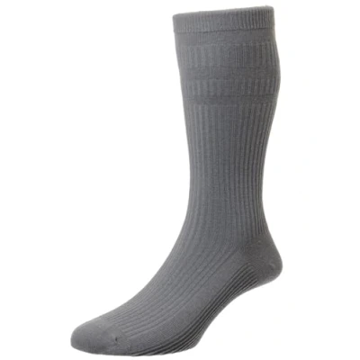 Image of 1 Pair Mid Grey Original Cotton Softop Socks Men&#039;s 11 13 Mens HJ Hall