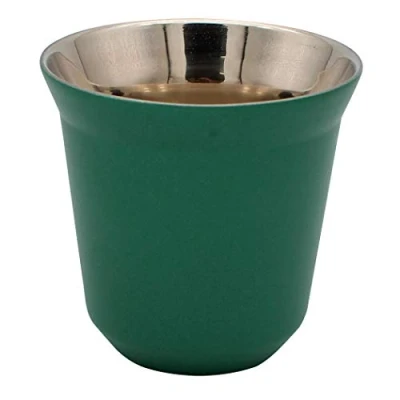 Image of Dianoo Coffee Cup Espresso Cups Stainless Steel Double Wall Thermally Insulated Capsule Green