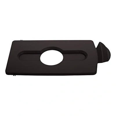 Image of Rubbermaid Commercial Products Slim Jim Recycling Station Brown Paper Slot Lid 2007903