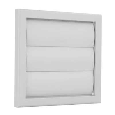 Image of Vents 4 inch Grey External Gravity Grille Air Vent Cover 100 mm Extractor Fan Back Draught Shutter Covers Ducting Tumble Dryer Bathroom Outside Wall Ventilation Hose Duct Grill