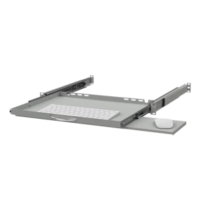 Image of Stalflex 19&quot; Pull out shelf for keyboard and mouse, 350mm, Gray