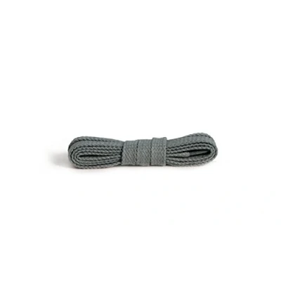 Image of Kaps Flat Laces, quality durable 100% cotton shoe laces for casual footwear, made in Europe, 1 pair, many colours and lengths (120 cm 47 inch 6 to 8 eyelet pairs / 84 dark gray)