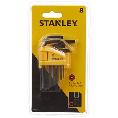 Image of Stanley 0 69 251 8pc metric Hex Key Set, Silver