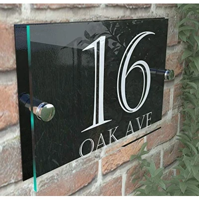 Image of Prestige Contemporary Perspex House Sign Number/Signs/Numbers