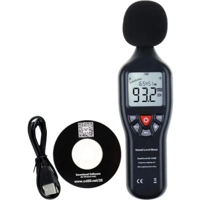 Image of Professional Sound Level Meter with Backlight Display High Accuracy Measuring 30dB 130dB (with Data Record Function)