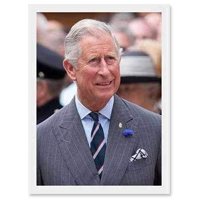 Image of Artery8 King Charles III Third of England Scotland United Kingdom Photo by Dan Marsh Artwork Framed Wall Art Print A4