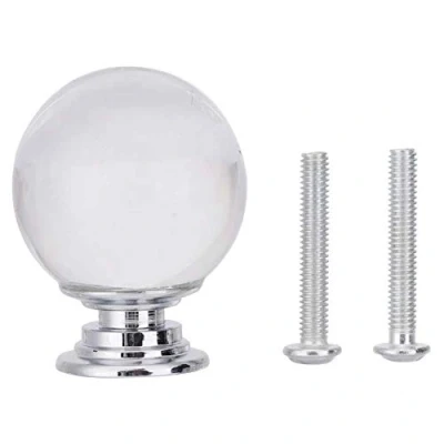 Image of FTVOGUE Clear Crystal Glass Door Knobs Ball Shape Pull Handle Cabinet Drawer Cupboard Knob 30mm