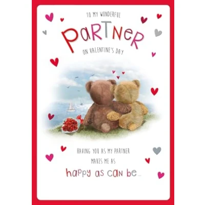 Image of Regal Publishing Cute Valentines Day Card, Wonderful Partner 9 x 6 inches