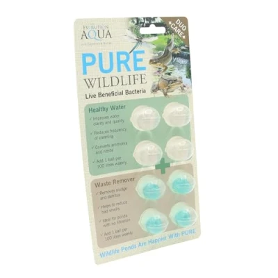 Image of Evolution Aqua PURE Wildlife Natural Pond Cleaner, Treatment for Crystal Clear, Healthy Water Safe, Easy To Use and Effective Solution 8 Balls